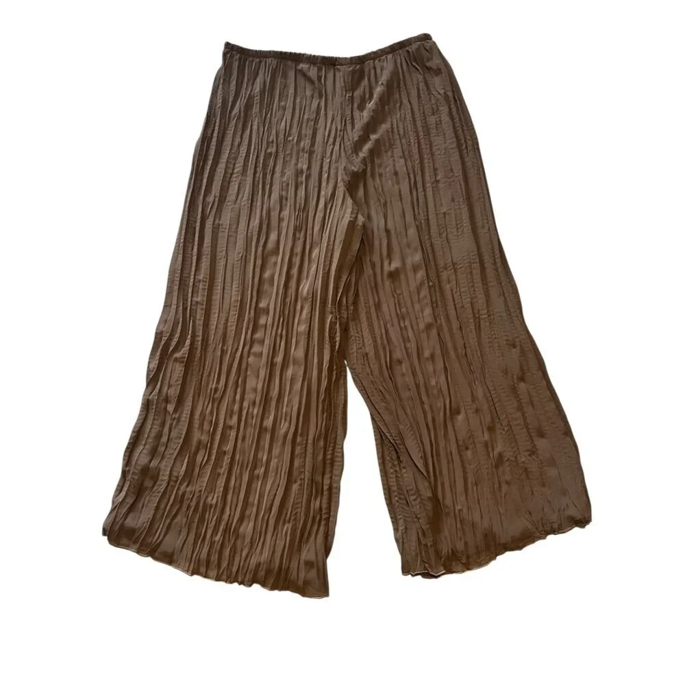 Women's 3X Brown Wide Leg Pants